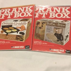 2 Prank Gift Boxes Dream Griddle & Bath & Brew NEW